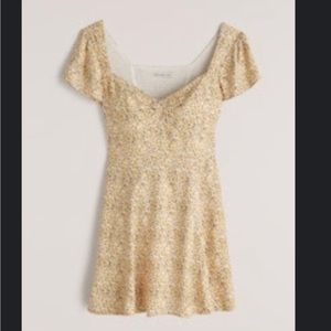 EUC Abercrombie yellow floral mini dress